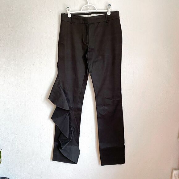 Alexis Black Cascade Ruffle Leg Dress Pants Trousers Women’s XS Evening Designer - Picture 3 of 12